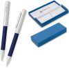 Набор Franklin Covey Greenwich: ручка, каран. 0.9мм, Blue/Chrome