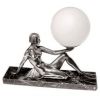 Декоративная скульптура-светильник "Девушка сидящая", 38 см