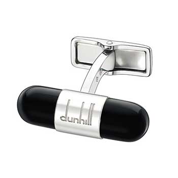 Запонки "CAPSULE BLACK RESIN" от Dunhill