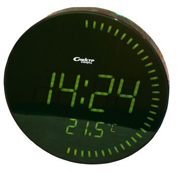 Настенные электронные часы с будильником и пультом Спектр