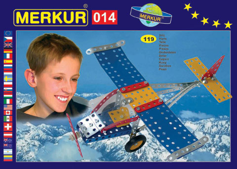 Металлический конструктор Merkur M014 Аэроплан