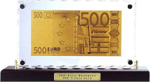 Набор подарочный на подставке "500 евро" La Banconota Dorata