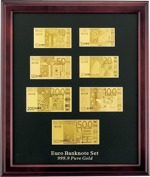 Настенное панно с купюрами "Евро" в дерев.рамке La Banconota