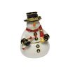 Миниатюрная новогодняя шкатулка Снеговик в цилиндре
