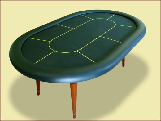 Овальный стол для покера с мягким поручнем