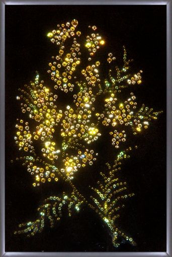 Картина с кристаллами Swarovski МИМОЗА