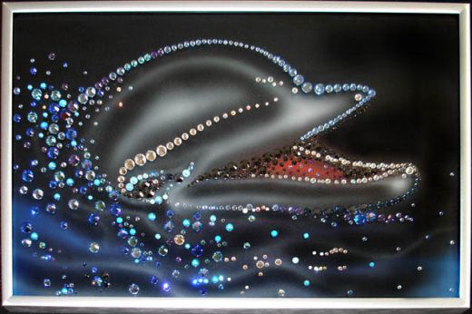Картина с кристаллами Swarovski Дельфин