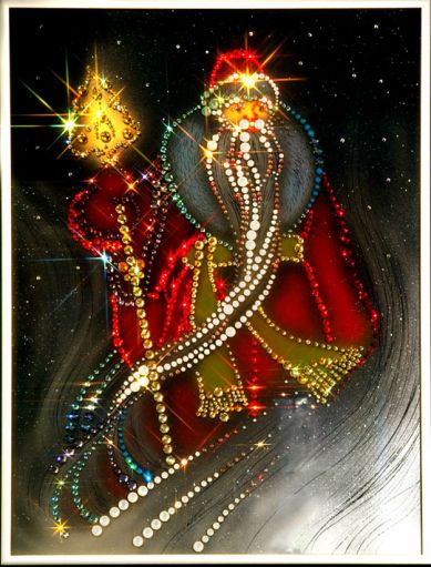 Картина с кристаллами Swarovski Дед Мороз