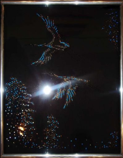 Картина с кристаллами Swarovski ЖУРАВЛИ