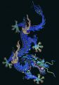 Картина с кристаллами Swarovski Дракон с жемчужиной (синие тона)
