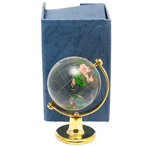 Сувенир Глобус цветной 5 см хрусталь