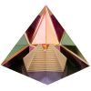 Сувенир Пирамида в пирамиде цветная 4 см хрусталь 
