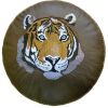 Декоративная подушка ручной работы из натуральной кожи Тигр