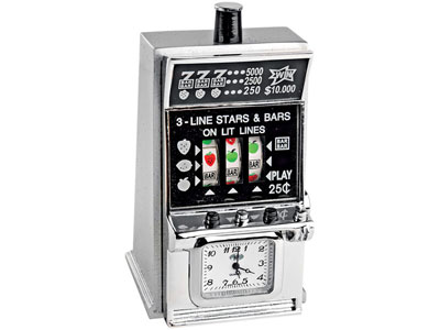 Настольные часы «Джекпот» с моделью игрального автомата