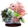 Сувенир Светильник Рыба фарфор цветной 15 см
