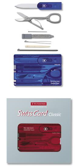 Швейцарская карта SwissCard, синяя полупрозрачная, Victorinox