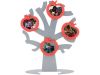 Генеалогическое дерево «Моя семья» с 4 рамками для фотографий