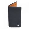 Бумажник вертикальный супертонкий черный/оранжевый Dalvey 