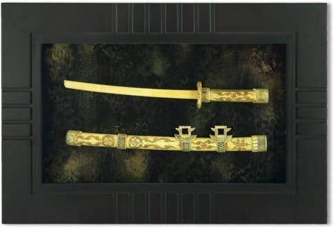 Панно "Катана из кости с ножнами" Xiamen