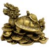 Сувенир "Черепаходракон с черепахой на монетах" 10х13 см.