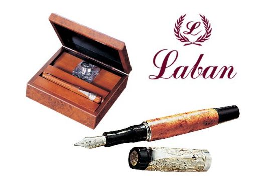 Ручка перьевая "DRAGON" в деревянной коробке с чернильницей