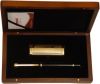 Подарочный набор в деревянном футляре (ручка, зажигалка)