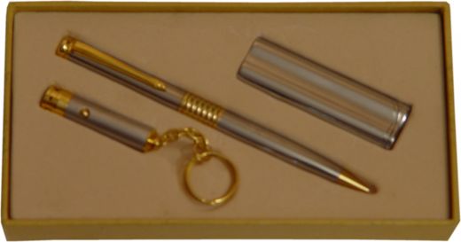 Подарочный набор (ручка, зажигалка, брелок с фонариком)