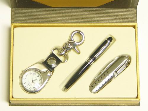 Набор подарочный (ручка, ножик, часы-лупа) Full Moon