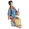 Кукла коллекционная "Китаянка с сянисэн в синем" 22 см.