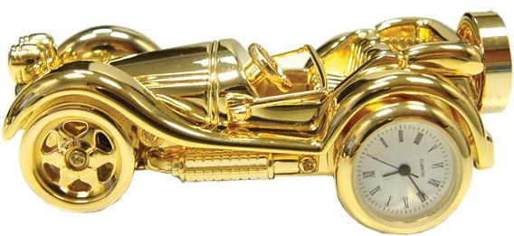 Настольный сувенир с часами "Кабриолет"