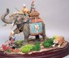 Оловянная модель "Тигровая охота Раджи на слоне"