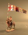 Оловянная модель "Знаменосец лорда Dacre на коне с флагом 1513 г