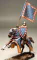 Оловянная модель "Рыцарь в боевом доспехе с флагом (конный)"