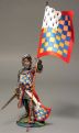 Оловянная модель "Стоящий Рыцарь с флагом"